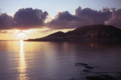 Coucher de soleil vu de la base